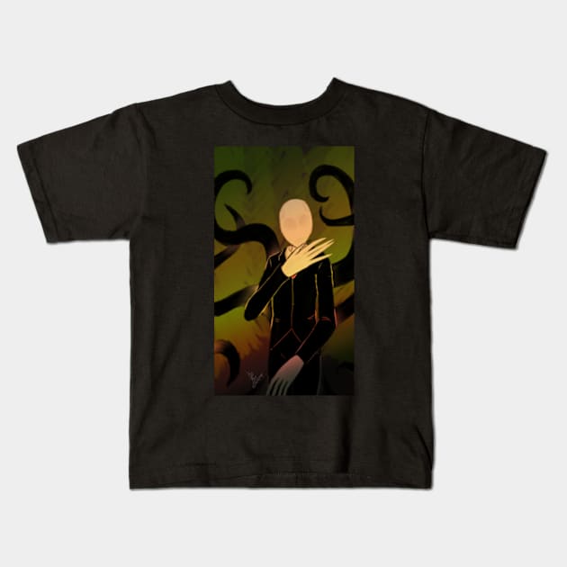 Slenderman Kids T-Shirt by KeishaMaKainn